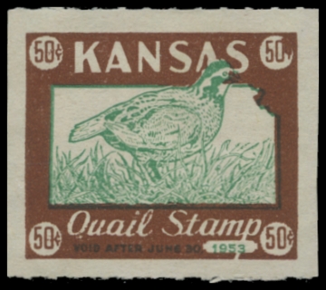Picture of 1952 Kansas Kansas Quail Stamp
