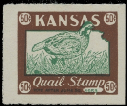 Picture of 1952 Kansas Kansas Quail Stamp