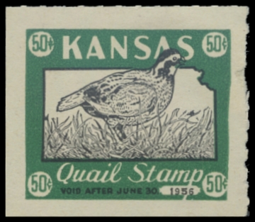 Picture of 1955 Kansas Kansas Quail Stamp