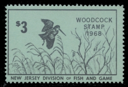Picture of 1968 New Jersey Woodcock Stamp