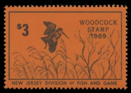 Picture of 1969 New Jersey Woodcock Stamp