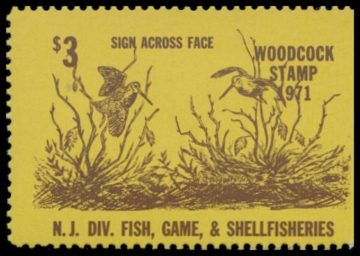Picture of 1971 New Jersey Woodcock Stamp