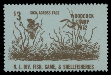 Picture of 1972 New Jersey Woodcock Stamp
