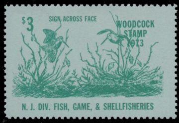 Picture of 1973 New Jersey Woodcock Stamp