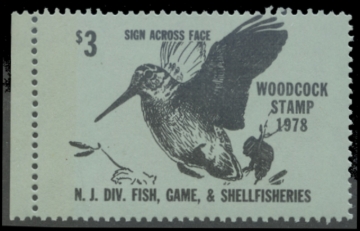 Picture of 1974 New Jersey Woodcock Stamp