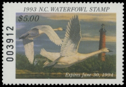 Picture of 1993 North Carolina Duck Stamp