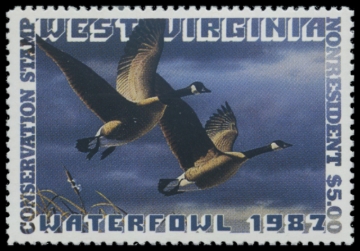 Picture of 1987 West Virginia Duck Stamp - First of State