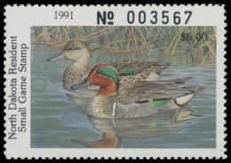 Picture of 1991 North Dakota Duck Stamp