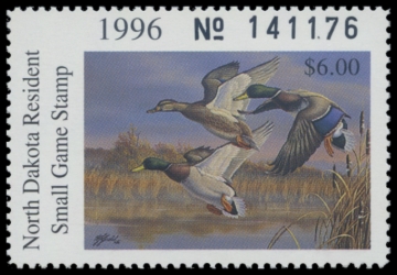 Picture of 1996 North Dakota Duck Stamp