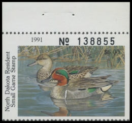 Picture of 1991 North Dakota Duck Stamp