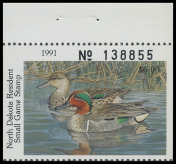 Picture of 1991 North Dakota Duck Stamp