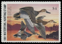 Picture of 1991 Oklahoma Duck Stamp