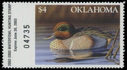 Picture of 2002 Oklahoma Duck Stamp