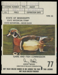 Picture of 1976 Mississippi Duck Stamp - First of State