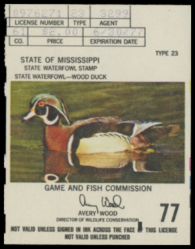 Picture of 1976 Mississippi Duck Stamp - First of State