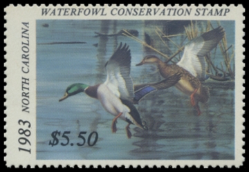 Picture of 1983 North Carolina Duck Stamp - First of State