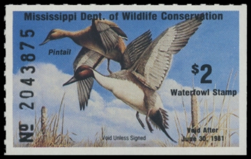 Picture of 1980 Mississippi Duck Stamp