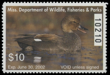 Picture of 2001 Mississippi Duck Stamp