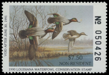 Picture of 1990 Louisiana Duck Stamp NR