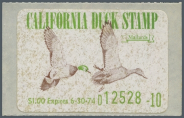 Picture of 1973 California Duck Stamp