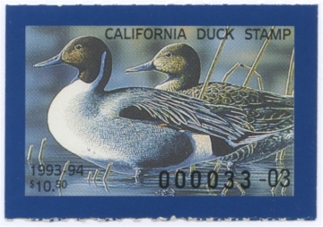 Picture of 1993 California Duck Stamp