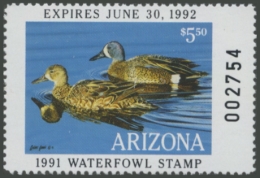 Picture of 1991 Arizona Duck Stamp