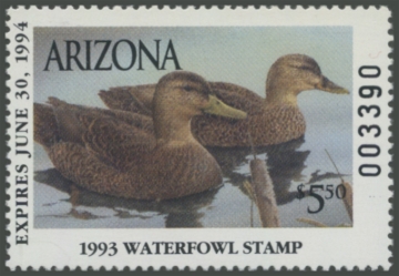 Picture of 1993 Arizona Duck Stamp