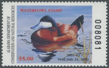 Picture of 2001 Alabama Duck Stamp