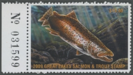 Picture of 2009 Wisconsin Great Lakes Salmon & Trout Stamp 