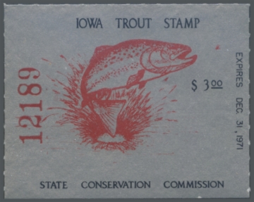 Picture of 1971 Iowa Trout Stamp