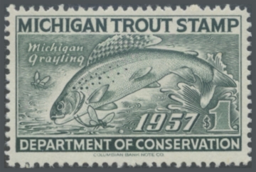 Picture of 1957 Michigan Fishing Stamp