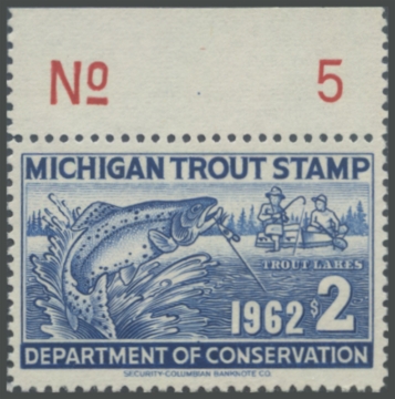 Picture of 1962 Michigan Fishing Stamp