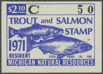 Picture of 1971 Michigan Trout & Salmon Stamp