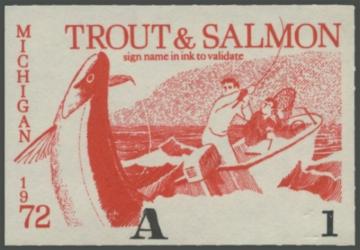 Picture of 1972 Michigan Trout & Salmon Stamp