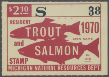Picture of 1970 Michigan Trout & Salmon Stamp