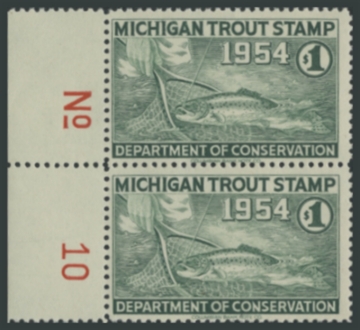 Picture of 1954 Michigan Fishing Stamp