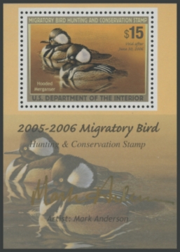 Picture of RW72B 2005 Duck Stamp GOLD Signature