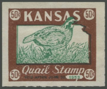 Picture of 1953 Kansas Kansas Quail Stamp