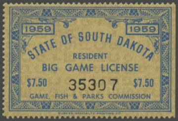 Picture of 1959 South Dakota UNKNOWN STAMP