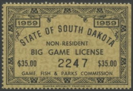 Picture of 1959 South Dakota UNKNOWN STAMP