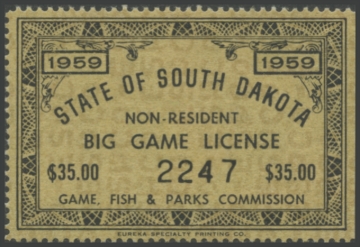 Picture of 1959 South Dakota UNKNOWN STAMP