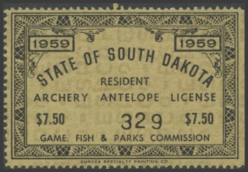 Picture of 1959 South Dakota UNKNOWN STAMP