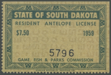 Picture of 1959 South Dakota UNKNOWN STAMP