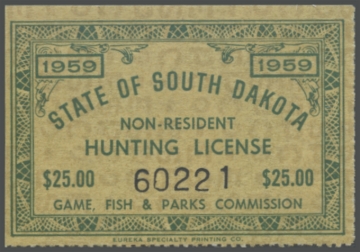 Picture of 1959 South Dakota UNKNOWN STAMP