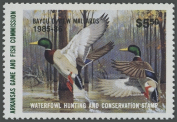 Picture of 1985 Arkansas Duck Stamp Hunter Type