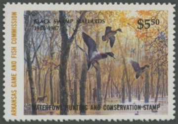 Picture of 1986 Arkansas Duck Stamp Hunter Type