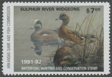 Picture of 1991 Arkansas Duck Stam. Hunter Type