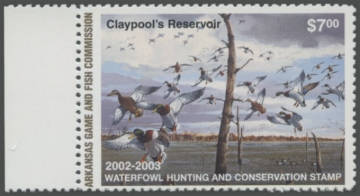 Picture of 2002 Arkansas Duck Stamp. Hunter Type