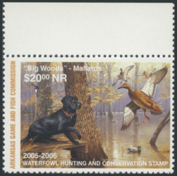 Picture of 2005 Arkansas Duck Stamp NR Hunter Type