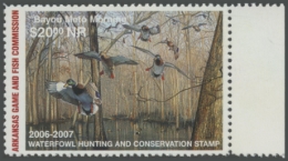 Picture of 2006 Arkansas Duck Stamp. NR Hunter Type